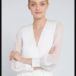 Alice + Olivia Hart Blouson Sleeve Top SZ XS